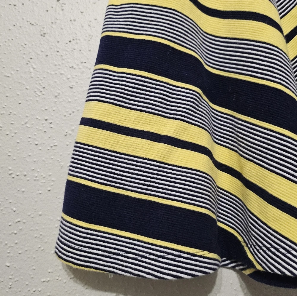 Gymboree‎ Girls Dress Size 7–8 Navy Blue Striped Skirt Fit & Flare Short Sleeve